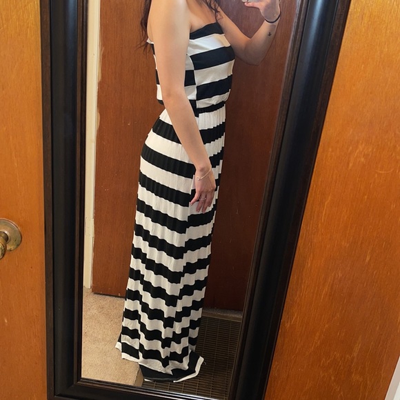 VICI (WASABI+MINT) Striped strapless dress - Picture 5 of 6